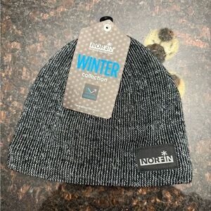 Norfin Black and Gray Knit Beanie